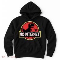 No Internet T-Rex Hoodie thumb 0