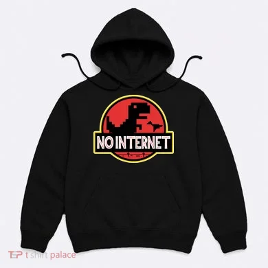 No Internet T-Rex Hoodie
