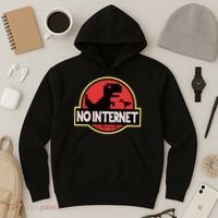 No Internet T-Rex Hoodie thumb 3