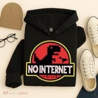 No Internet T-Rex Hoodie thumb 4