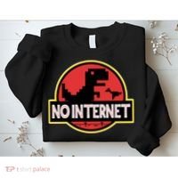 No Internet T-Rex Sweatshirt thumb 2