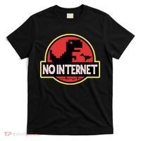 No Internet T-Rex T-Shirt thumb 0