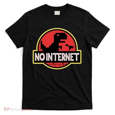 No Internet T-Rex T-Shirt