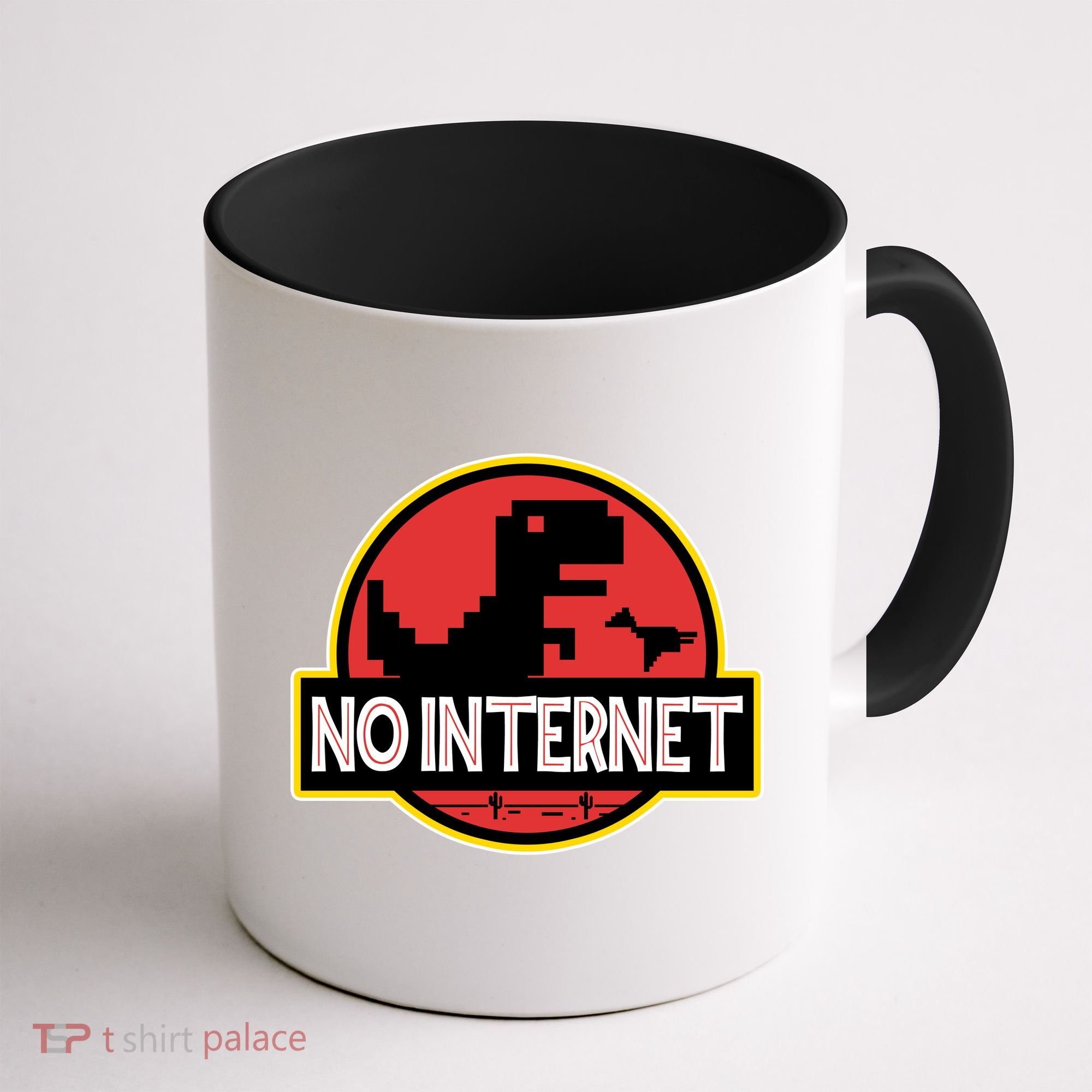 No Internet T-Rex Coffee Mug
