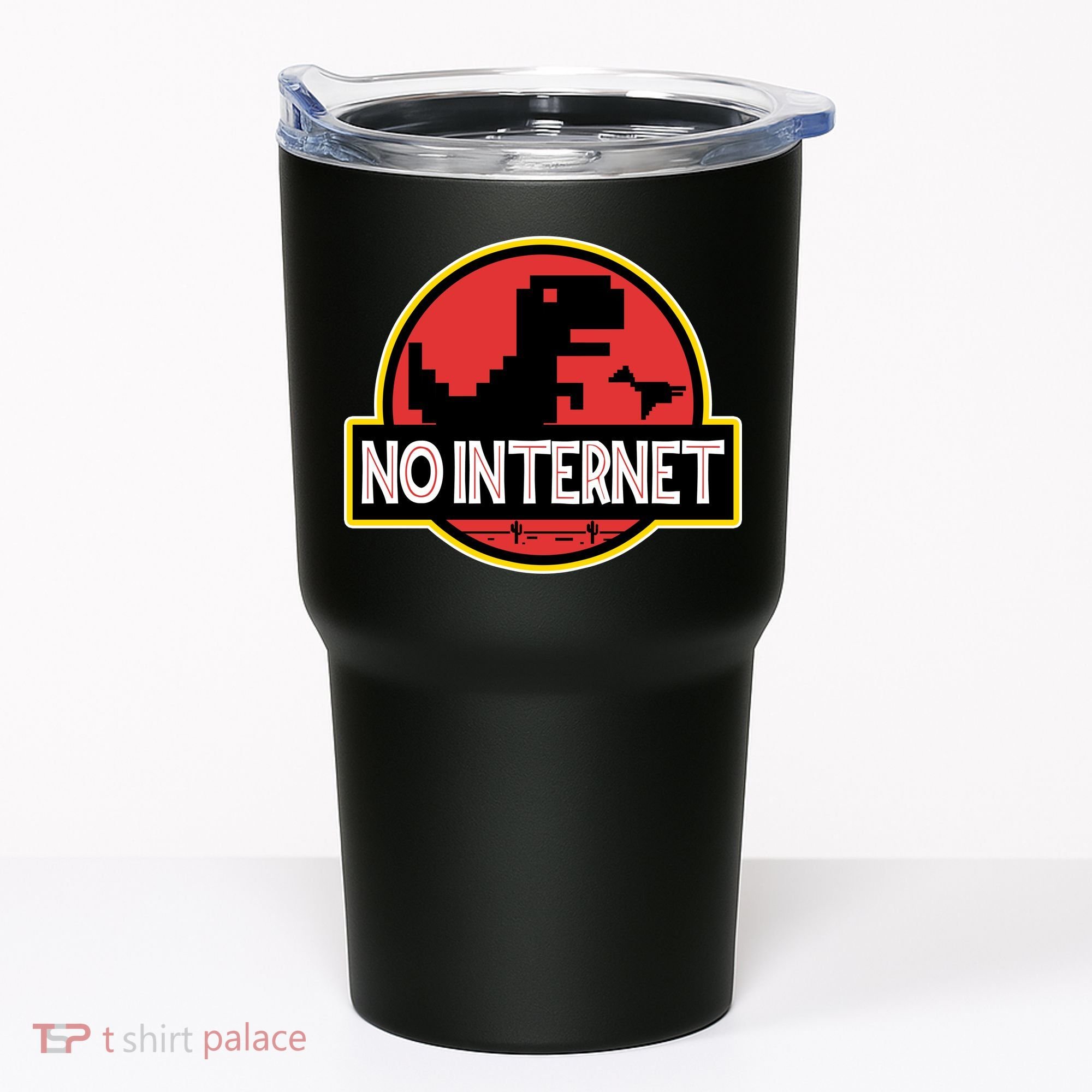 No Internet T-Rex Tumbler