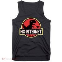 No Internet T-Rex Tank Top thumb 0