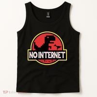 No Internet T-Rex Tank Top thumb 2
