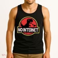 No Internet T-Rex Tank Top thumb 3