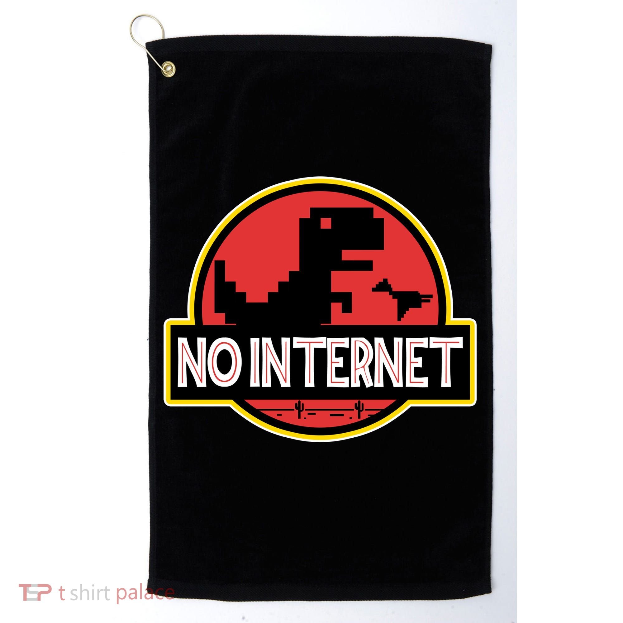 No Internet T-Rex Golf Towel
