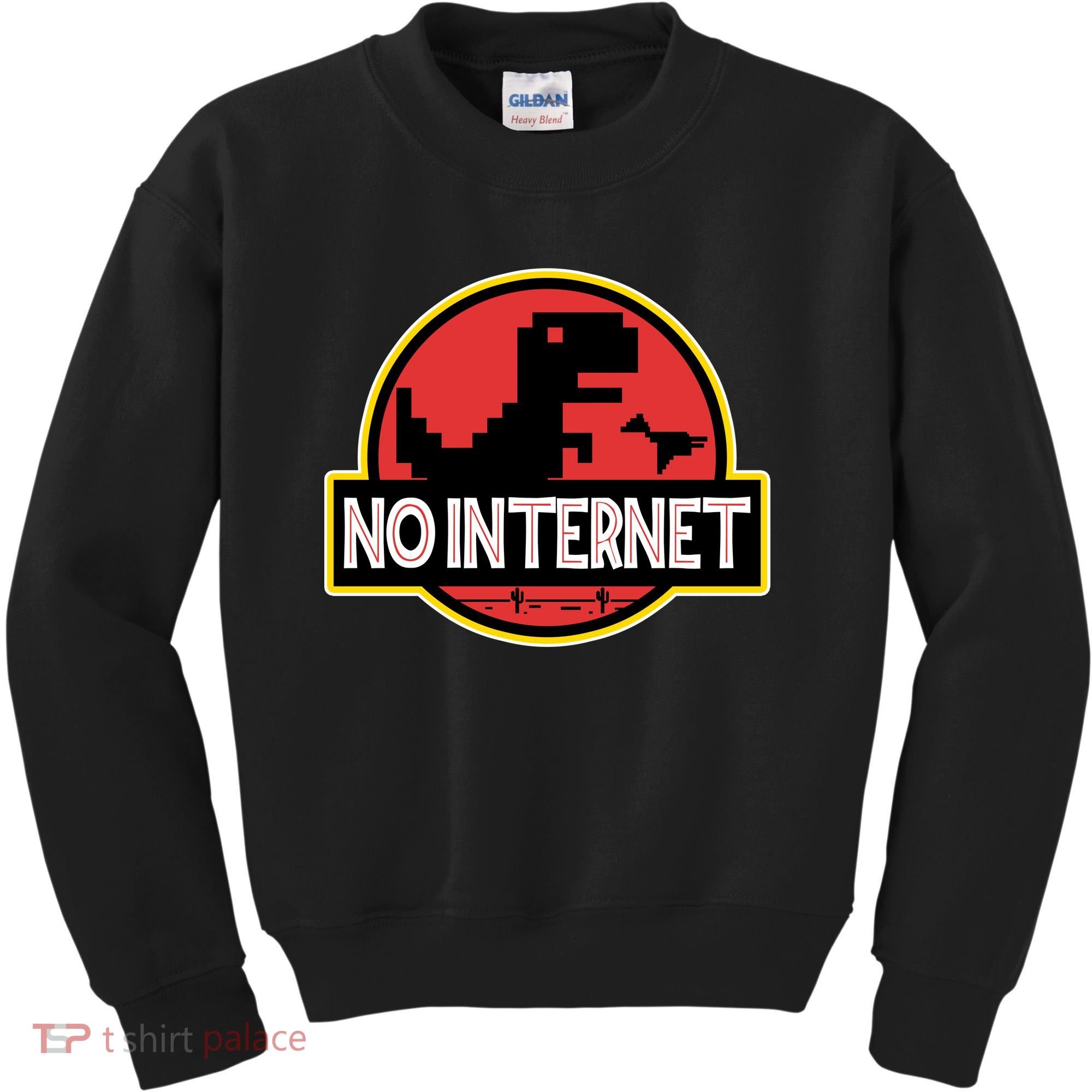 No Internet T-Rex Kids Sweatshirt