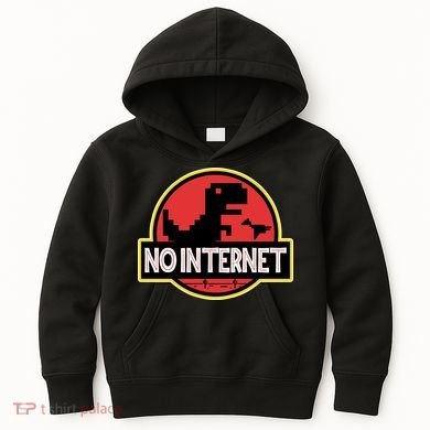 No Internet T-Rex Kids Hoodie