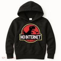No Internet T-Rex Kids Hoodie thumb 0