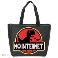 No Internet T-Rex Tote Bag thumb 0