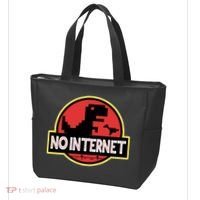 No Internet T-Rex Tote Bag thumb 3