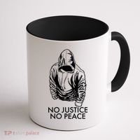No Justice No Peace Black Lives Matter Coffee Mug thumb 1