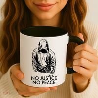 No Justice No Peace Black Lives Matter Coffee Mug thumb 3