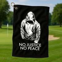 No Justice No Peace Black Lives Matter Golf Towel thumb 1