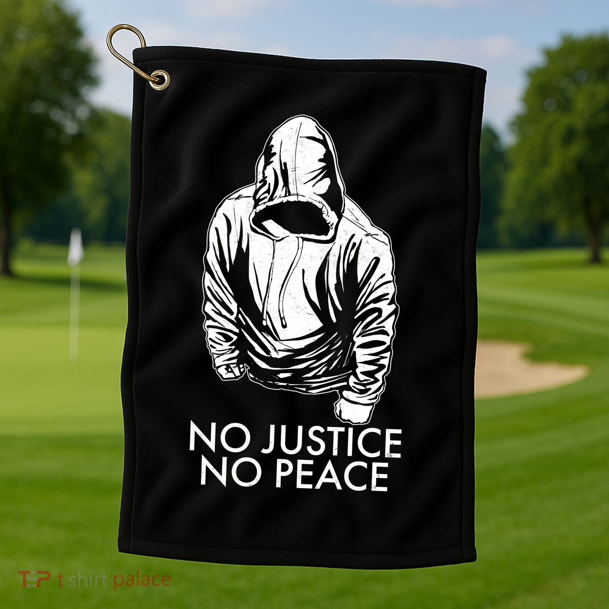 No Justice No Peace Black Lives Matter Golf Towel