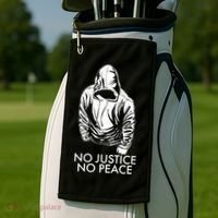 No Justice No Peace Black Lives Matter Golf Towel thumb 2