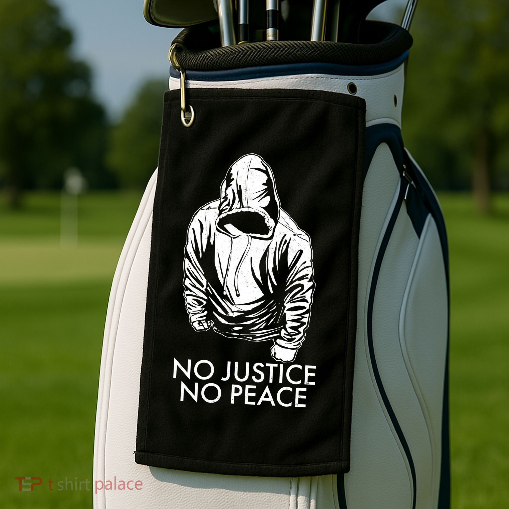 No Justice No Peace Black Lives Matter Golf Towel