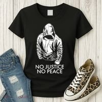 No Justice No Peace Black Lives Matter Women's T-Shirt thumb 3