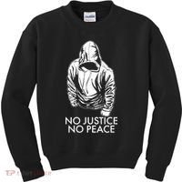 No Justice No Peace Black Lives Matter Kids Sweatshirt thumb 0