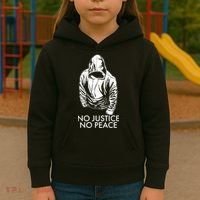 No Justice No Peace Black Lives Matter Kids Hoodie thumb 3