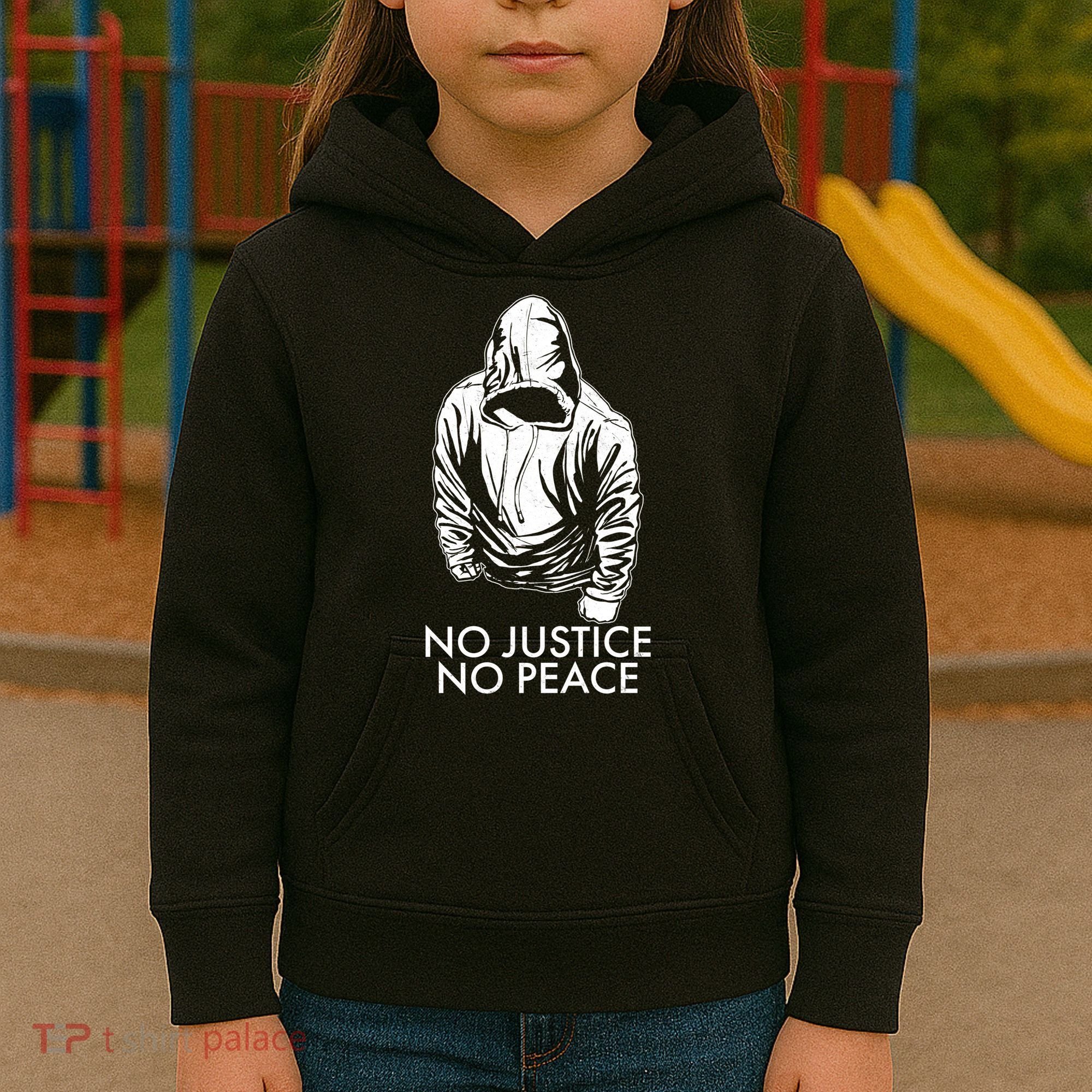 No Justice No Peace Black Lives Matter Kids Hoodie