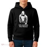 No Justice No Peace Black Lives Matter Kids Hoodie thumb 4