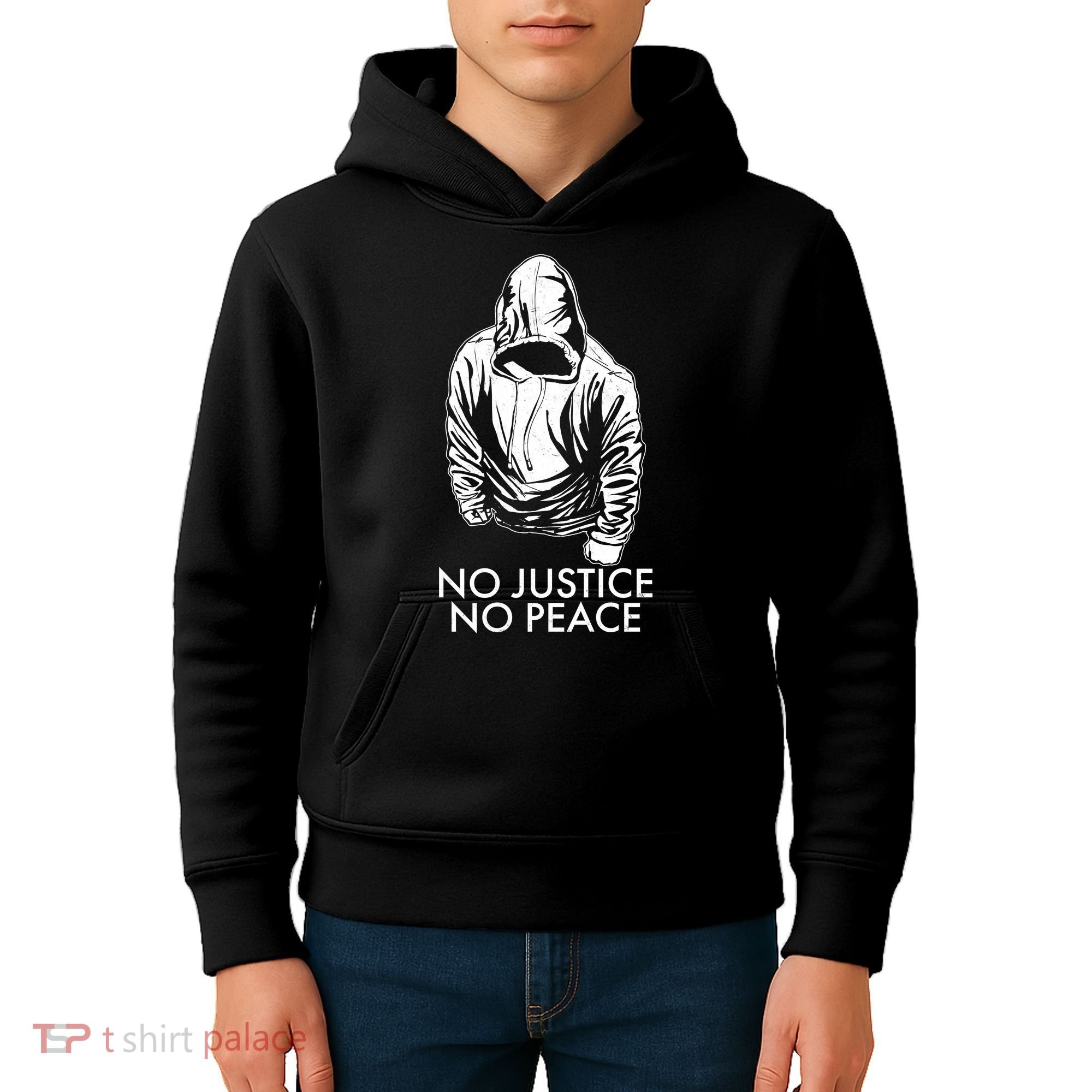 No Justice No Peace Black Lives Matter Kids Hoodie