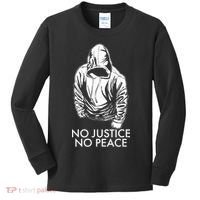 No Justice No Peace Black Lives Matter Kids Long Sleeve Shirt thumb 0