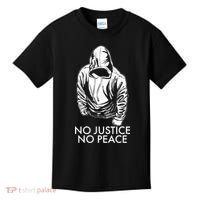 No Justice No Peace Black Lives Matter Kids T-Shirt thumb 0