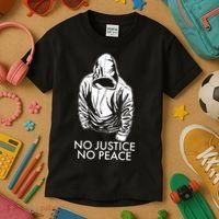 No Justice No Peace Black Lives Matter Kids T-Shirt thumb 3