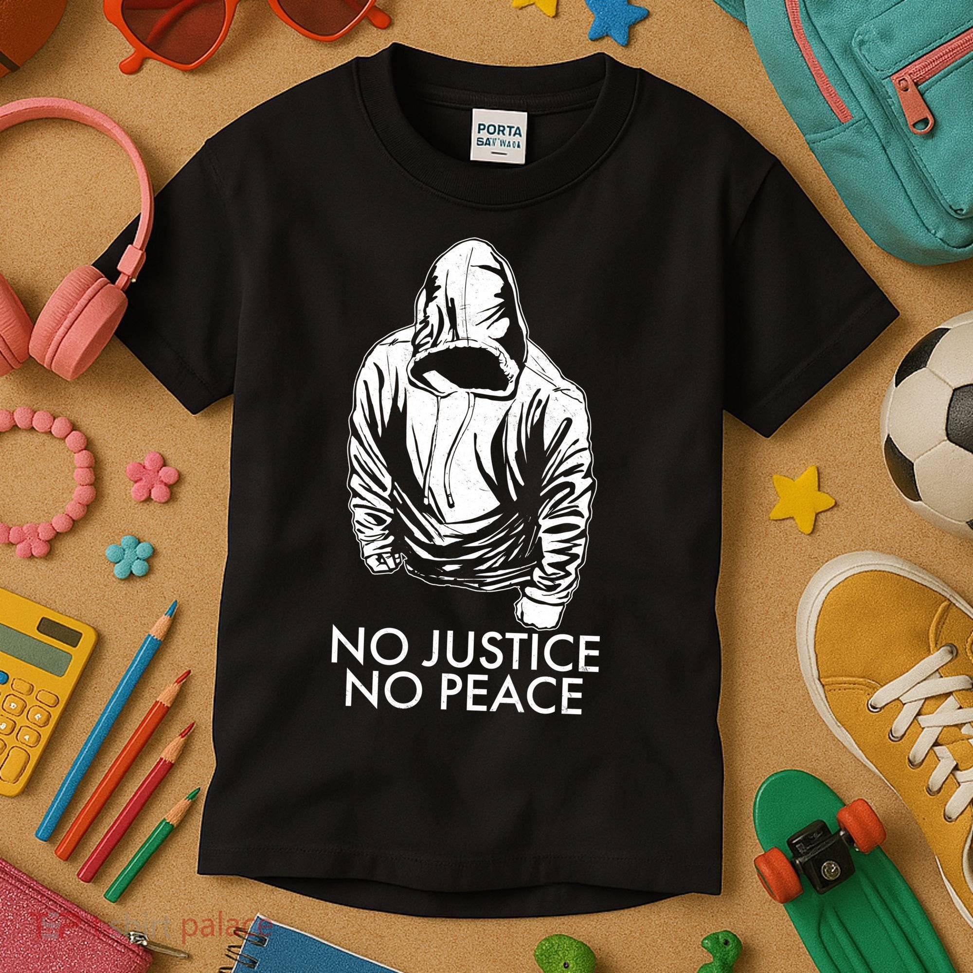 No Justice No Peace Black Lives Matter Kids T-Shirt