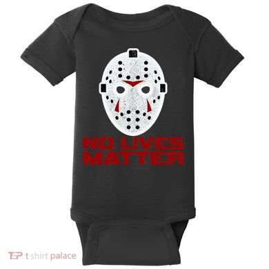 No Lives Matter Scary Halloween Mask Baby Bodysuit