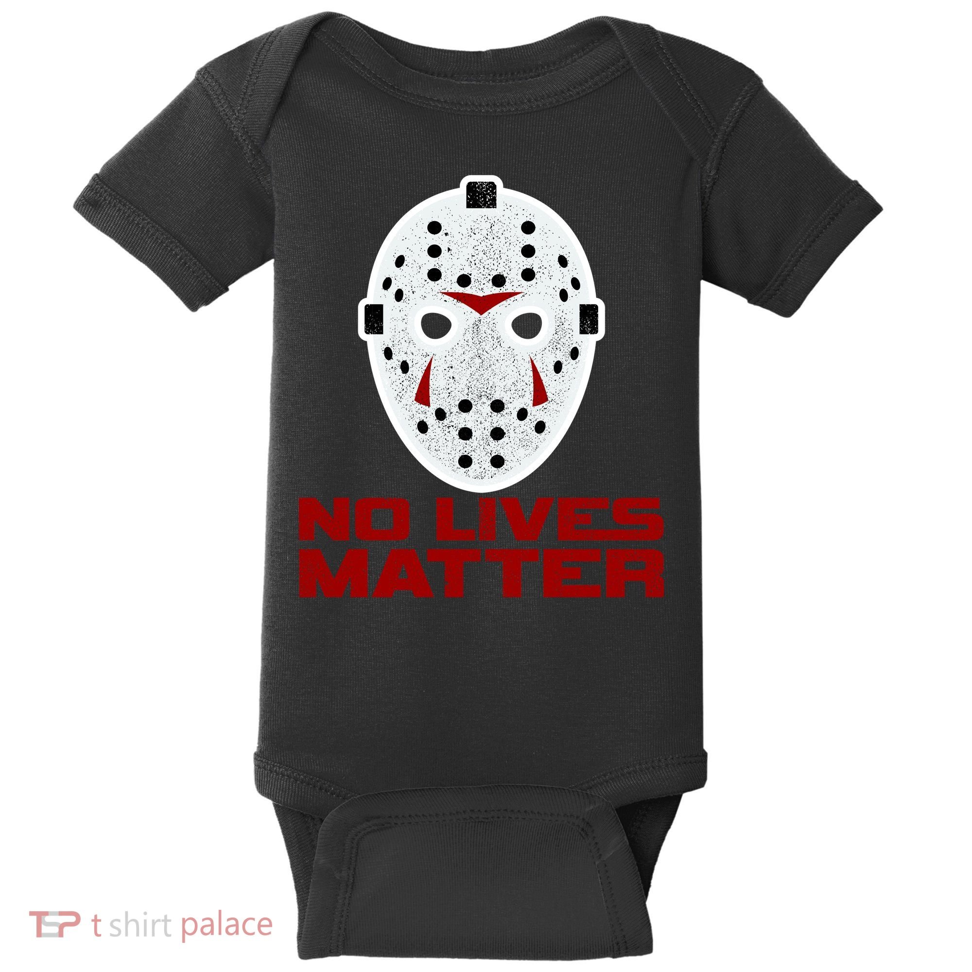 No Lives Matter Scary Halloween Mask Baby Bodysuit
