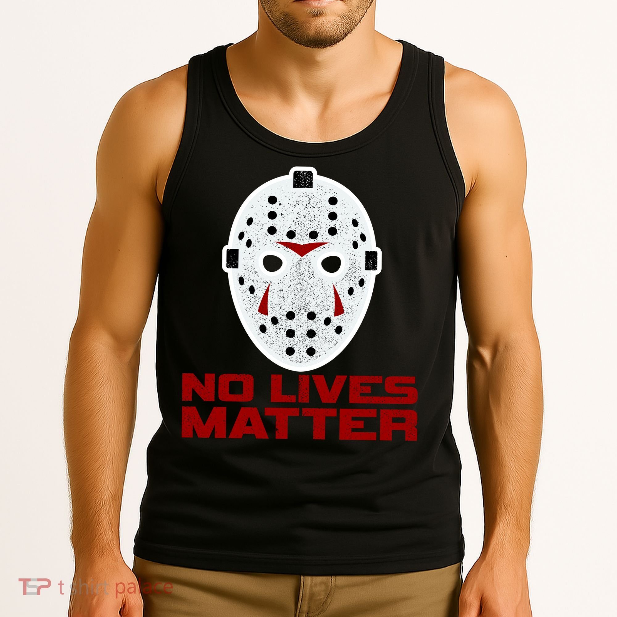 No Lives Matter Scary Halloween Mask Tank Top