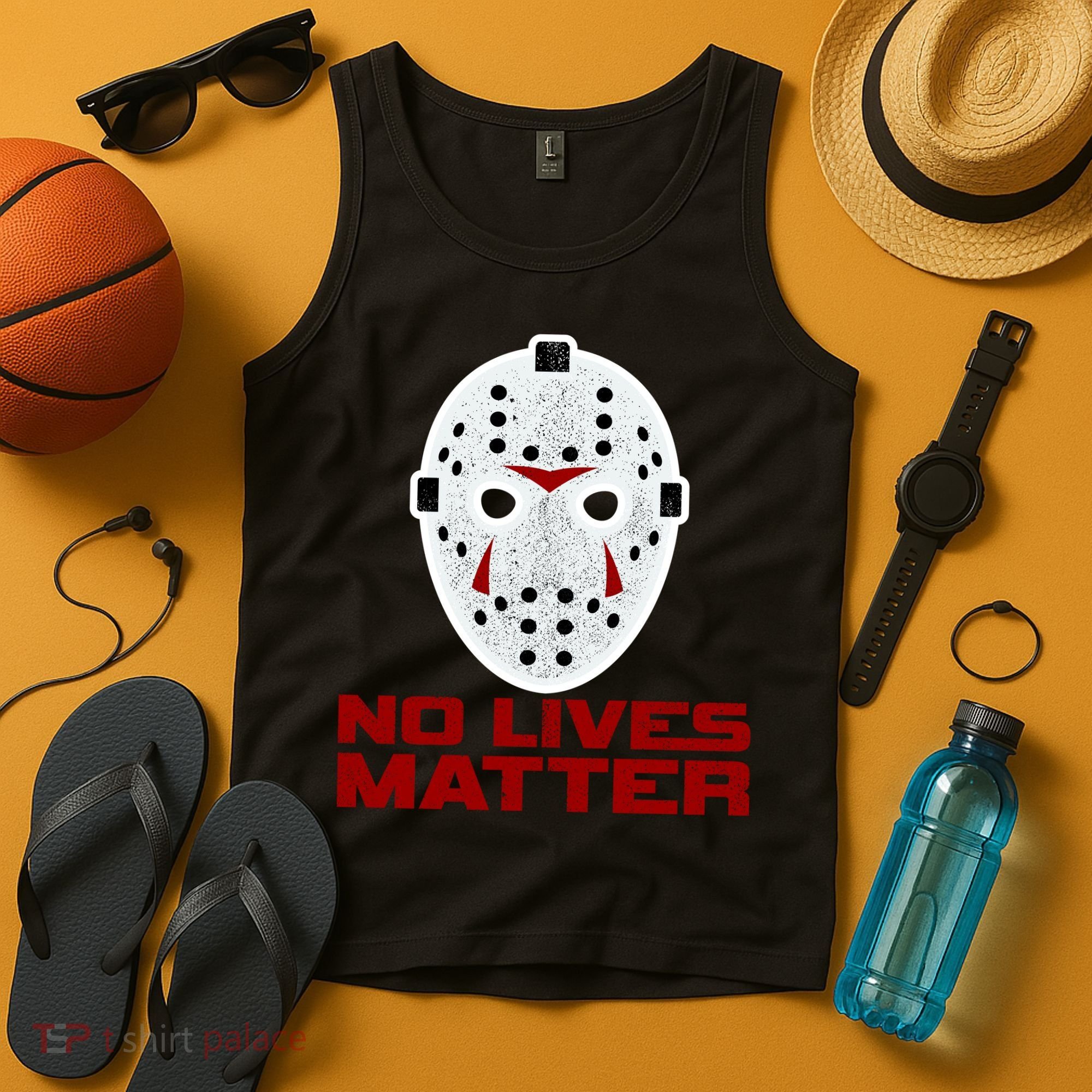 No Lives Matter Scary Halloween Mask Tank Top