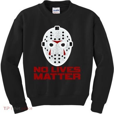 No Lives Matter Scary Halloween Mask Kids Sweatshirt