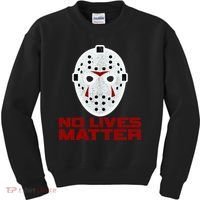 No Lives Matter Scary Halloween Mask Kids Sweatshirt thumb 0