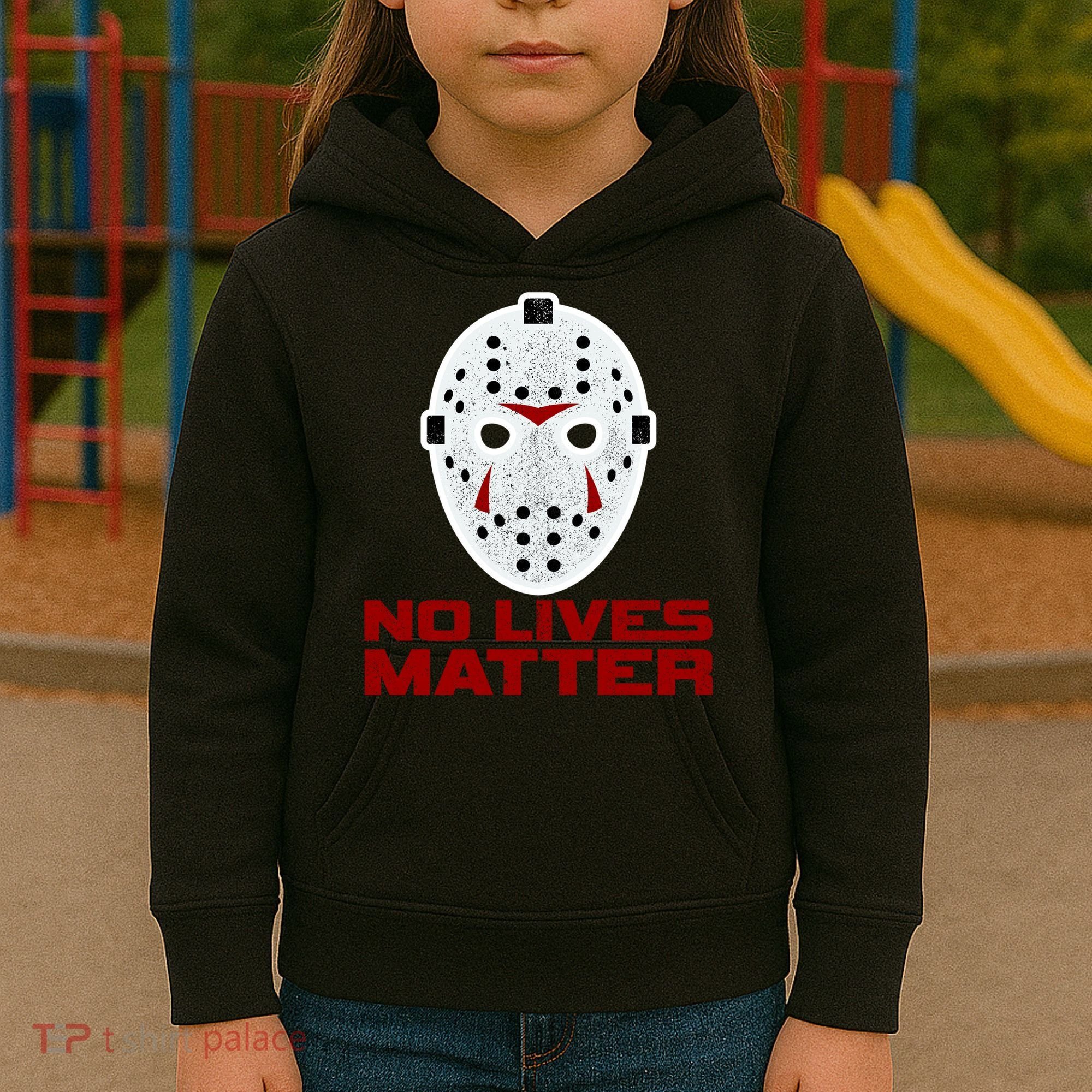 No Lives Matter Scary Halloween Mask Kids Hoodie