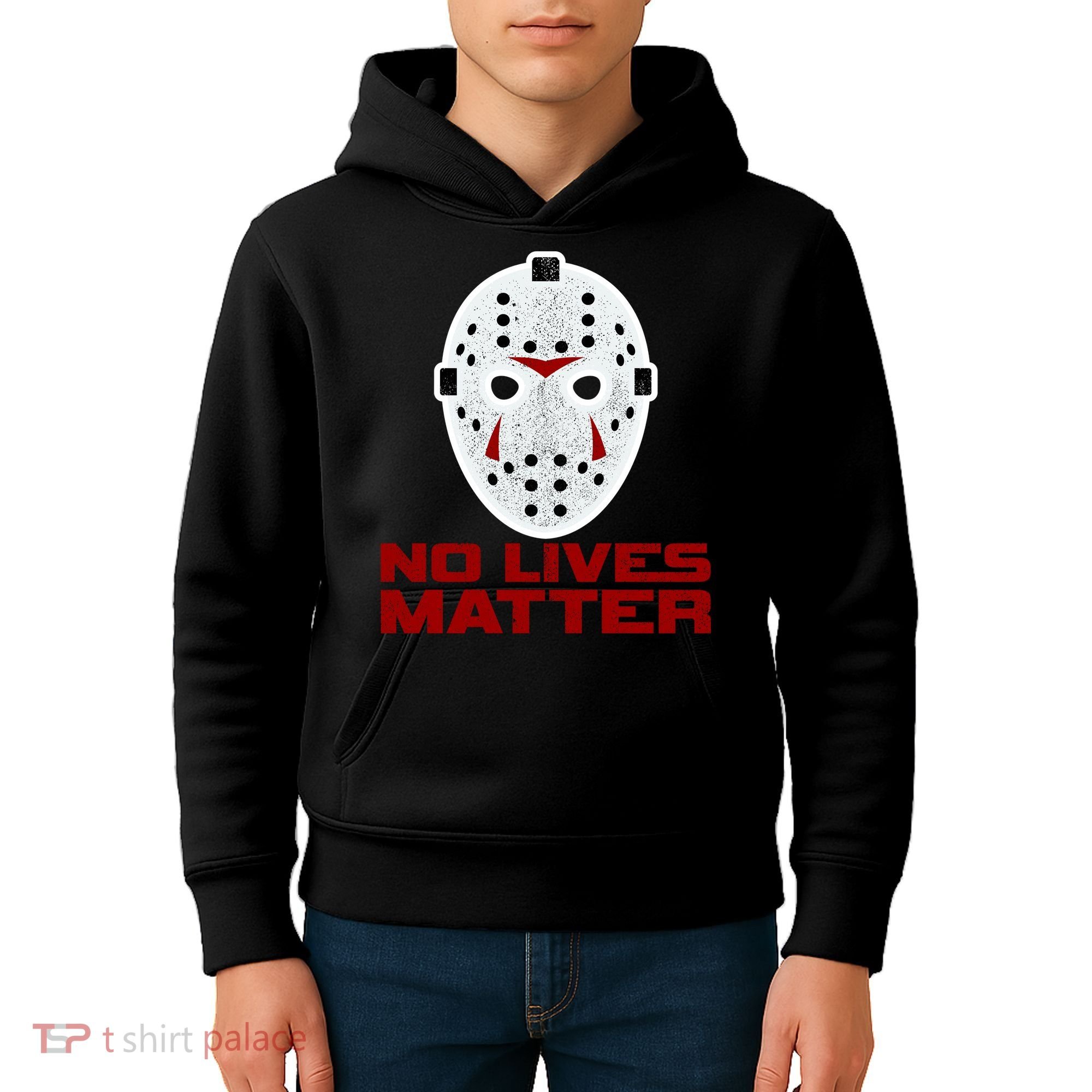 No Lives Matter Scary Halloween Mask Kids Hoodie