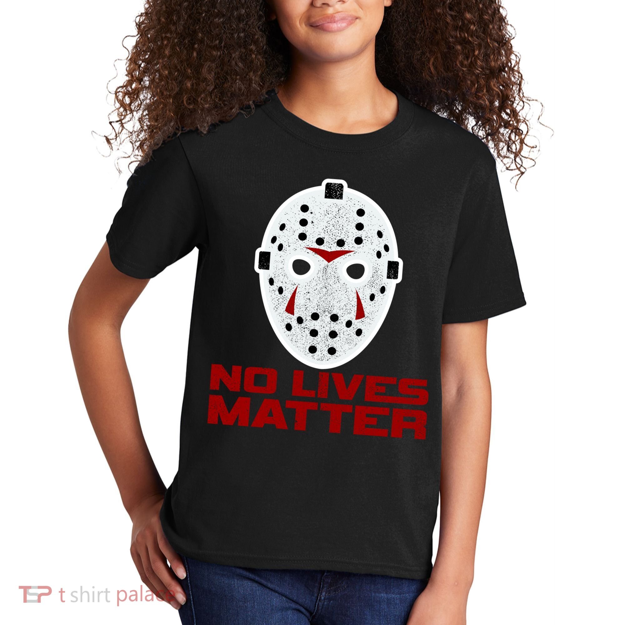 No Lives Matter Scary Halloween Mask Kids T-Shirt