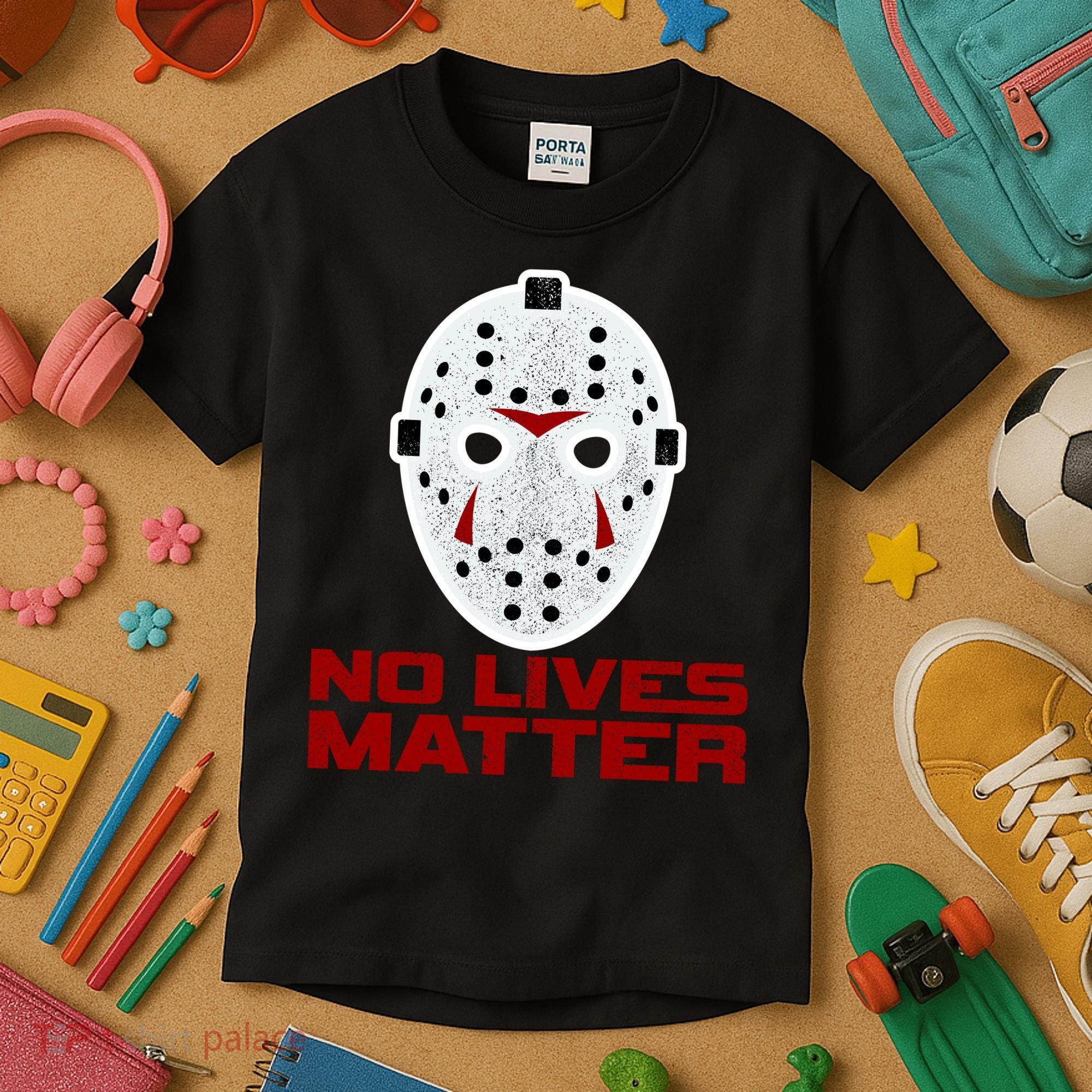 No Lives Matter Scary Halloween Mask Kids T-Shirt