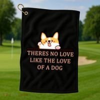 No Loves Like Dogs Golf Towel thumb 1