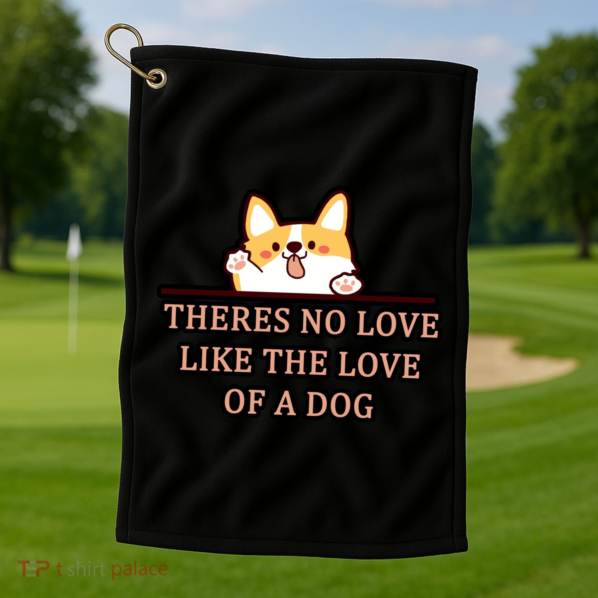 No Loves Like Dogs Golf Towel