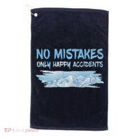 No Mistakes Only Happy Accidents Golf Towel thumb 0