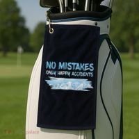 No Mistakes Only Happy Accidents Golf Towel thumb 2