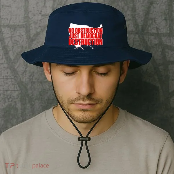 No Obstruction Just Democrat Destruction Bucket Hat