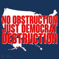 No Obstruction Just Democrat Destruction Hat thumb 2